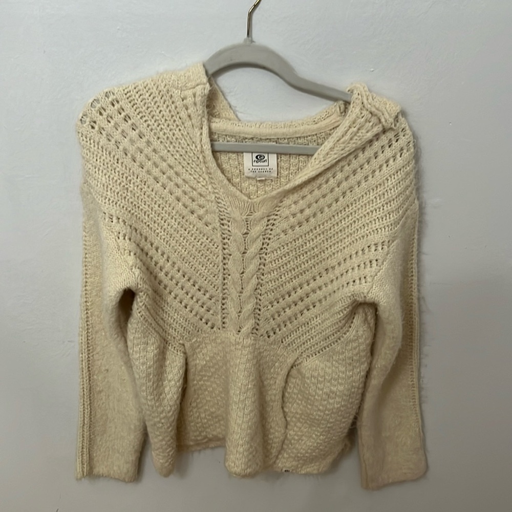Rip curl cream sweater sweatshirt extra small